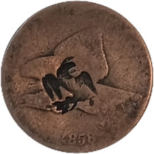 1858 Flying Cent w/ Eagle &