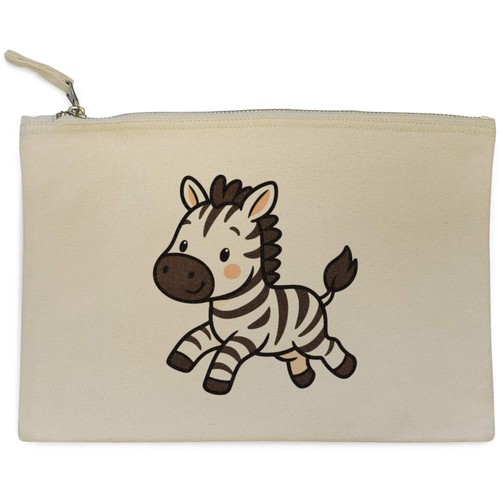 Cute running zebra - 'cute, canvas