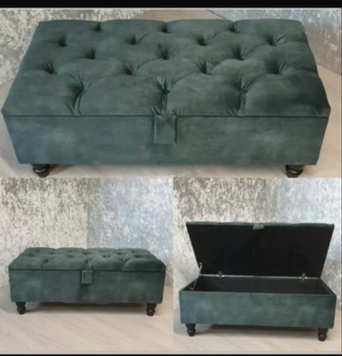 Emerald green ottoman - green,