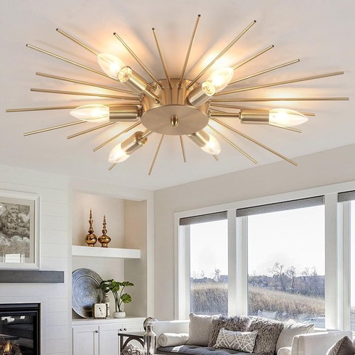 Light gold sputnik ceiling - light,