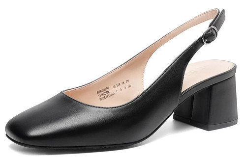 Square toe chunky block heel - block,