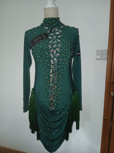New green latin dance dress - new,