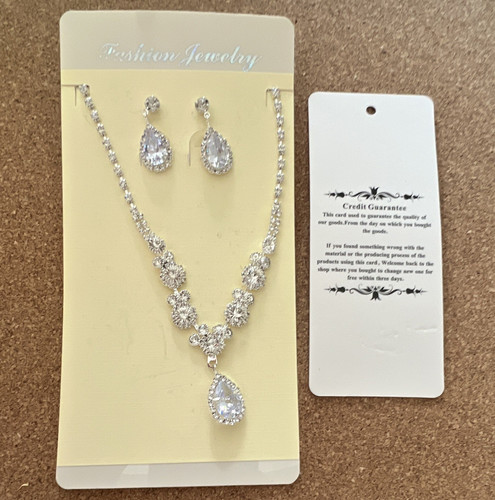 Silver plated clear crystal - silver,