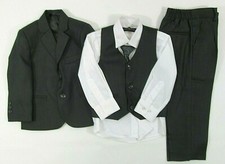 5 Five Piece Suits Set Page Boy Wedding Black Grey Suit Navy 1-14 Boys Childrens