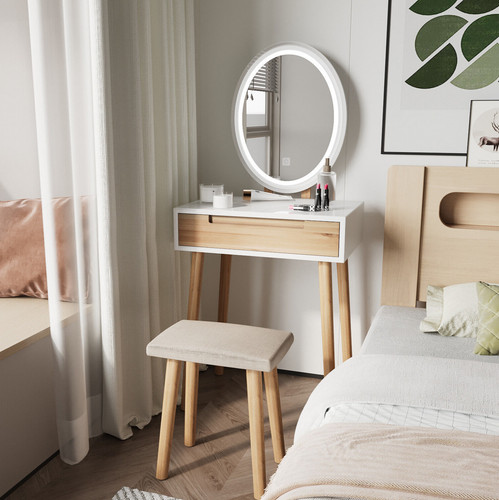Dressing table with - with, light