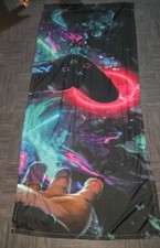 PAIR BLUE MULTI PLAYSTATION CONTROLLER  CURTAINS 22" WIDTH X 50" LENGTH