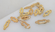 Vintage Brass Keyhole Cover Escutcheon Plate Old Oval Bronze - £3each