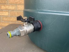 Metal Water Butt/Rain Barrel Outlet Tap Kit With Adaptor (Requires 21mm Hole)