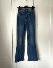 PILCRO Anthropologie High Waisted Flared Denim Jeans W26 UK6 Stretchy Retro VGC