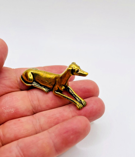 Small brass greyhound - brass,