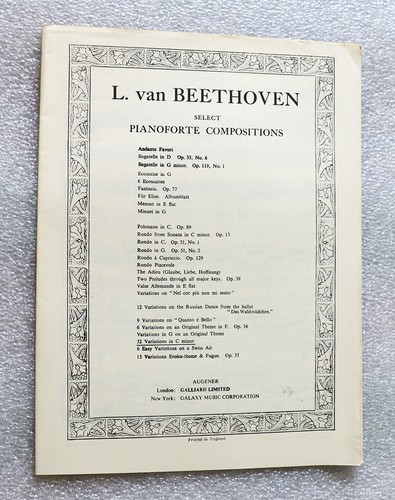 Beethoven select pianoforte - beethoven,