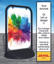 Eco Swinger Pavement Sign A-Board Advertising Board Display Poster Pocket/Panel