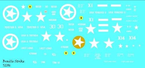 Braille strike decals us - 1/72,