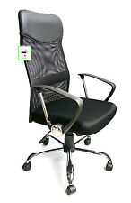 Mosil Black Mesh Backed Fabric Computer Office Operator Chair With Arms VAT inc