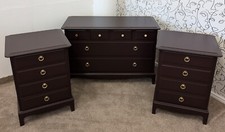 Professionally Painted in Rich Burgundy Jewel Tone Stag Minstrel Furniture Set