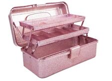 Sea Saltwater Freshwater Fishing Two Tray Cantilever Glitter Pink Tackle Box