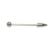 Barbell /scaffold piercing metal alloy with threaded fastening