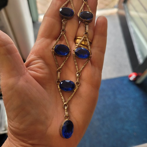 Vintage art deco style blue - deco,