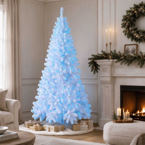 White bushy artificial - white,