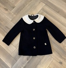 Navy Wool Peter Pan Collar