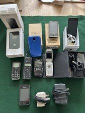 Mobile Phones Job Lot Apple I 4S Samsung Galaxy S5 Ericsson Spares Or Repair
