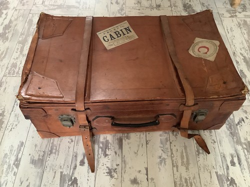 Rare antique brown leather - rare,