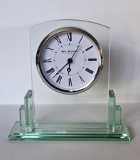 WM. WIDDOP GLASS MANTEL CLOCK