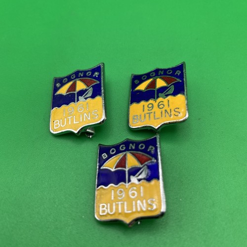 Butlins 1961 bognor badges - bognor,