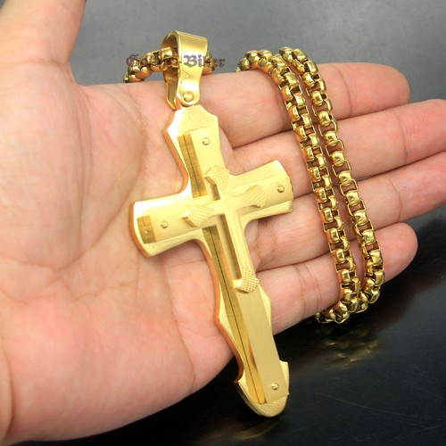 Huge big stainless - cross, men's