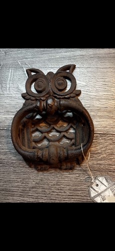 Rustic style owl door knocker - rustic-style,