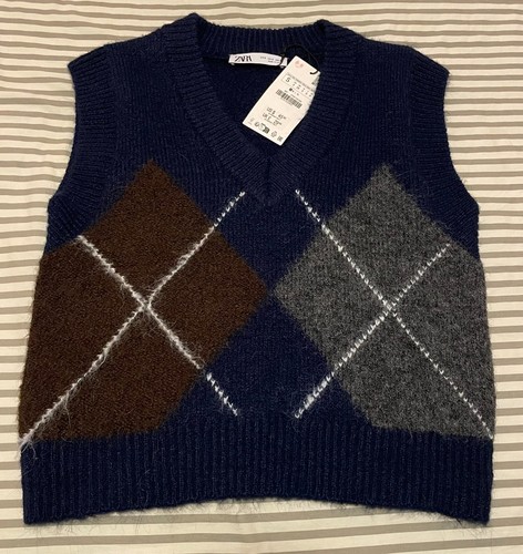 Zara argyle diamond knit - zara,