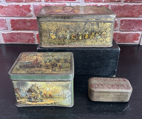 Rare antique advertising - rare, tins