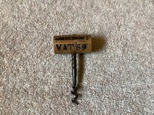 Vintage Sandersons VAT 69 Wooden Corkscrew