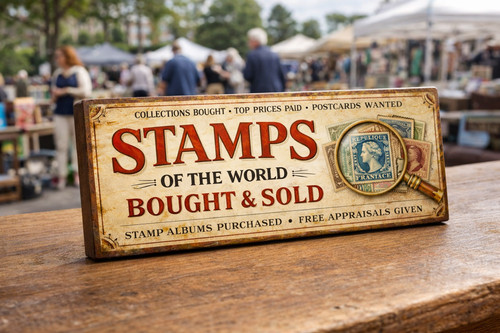 Stamps sign vintage style
