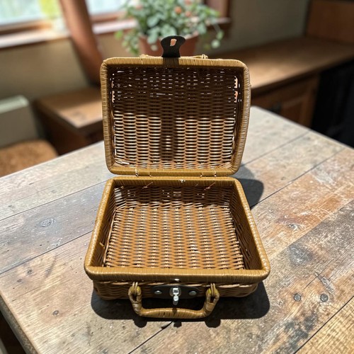 Vintage style wicker basket - wicker,