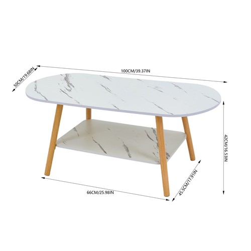Modern coffee table oval - table,