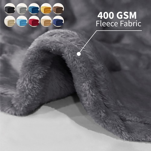 Faux fur fleece throw - fleece,