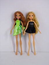 Winx Club Singsational Stella and Flora  Dolls 2005 Rainbow - Redressed