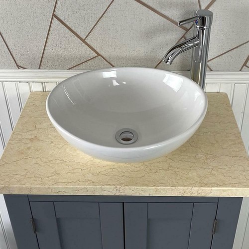 Grey bathroom cloakroom sink - bathroom, |