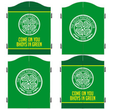 Celtic FC Dartboard Cabinet Heavy Duty Dart Board Officially Licensed Cabinets
