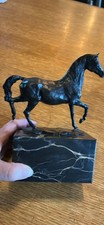 GALLOPING HORSE BRONZE MARBLE STATUE FIGURINE  by Louis Albert Carvin 1875-1951 