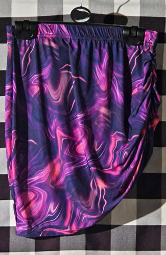 Plt purple marble print - print, ruched