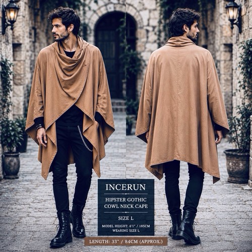 Men cloak hipster gothic - men,