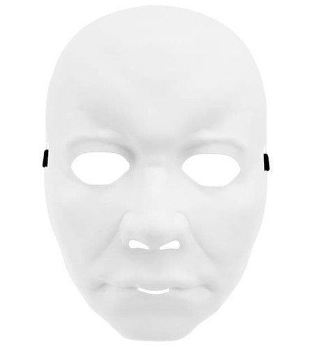 White face mask adult - white,