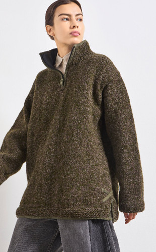 Chunky moss green wool - chunky, jumper