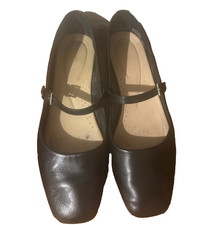 CLARKS MARY JANE BLACK LEATHER