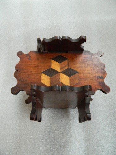 Antique wooden tunbridge ware - tunbridge,