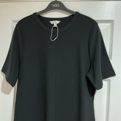 Bnwot black ribbed jersey - m&s,