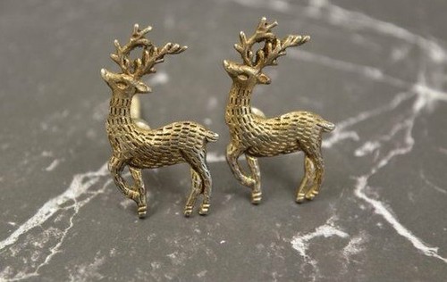 Silver stag brass - stag, knob