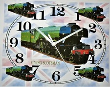 train steam engine wall hanging clock flying scotsman 